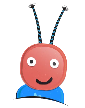 Figurine insecte souriante.