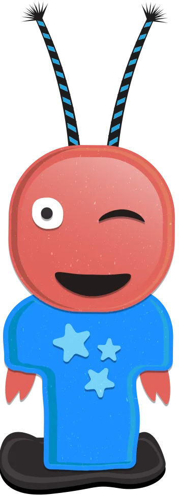 Une figurine insecte qui fait un clin d’œil.