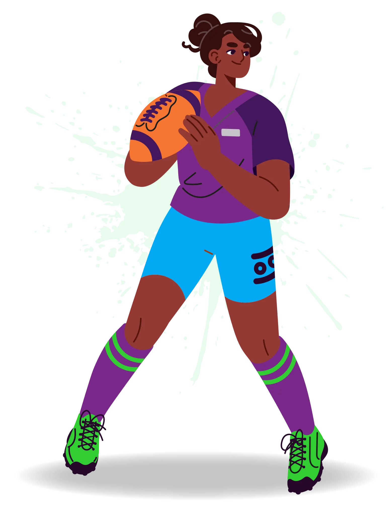 Une joueuse de football.