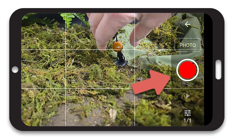 Cliquer sur le bouton pour prendre une photo.