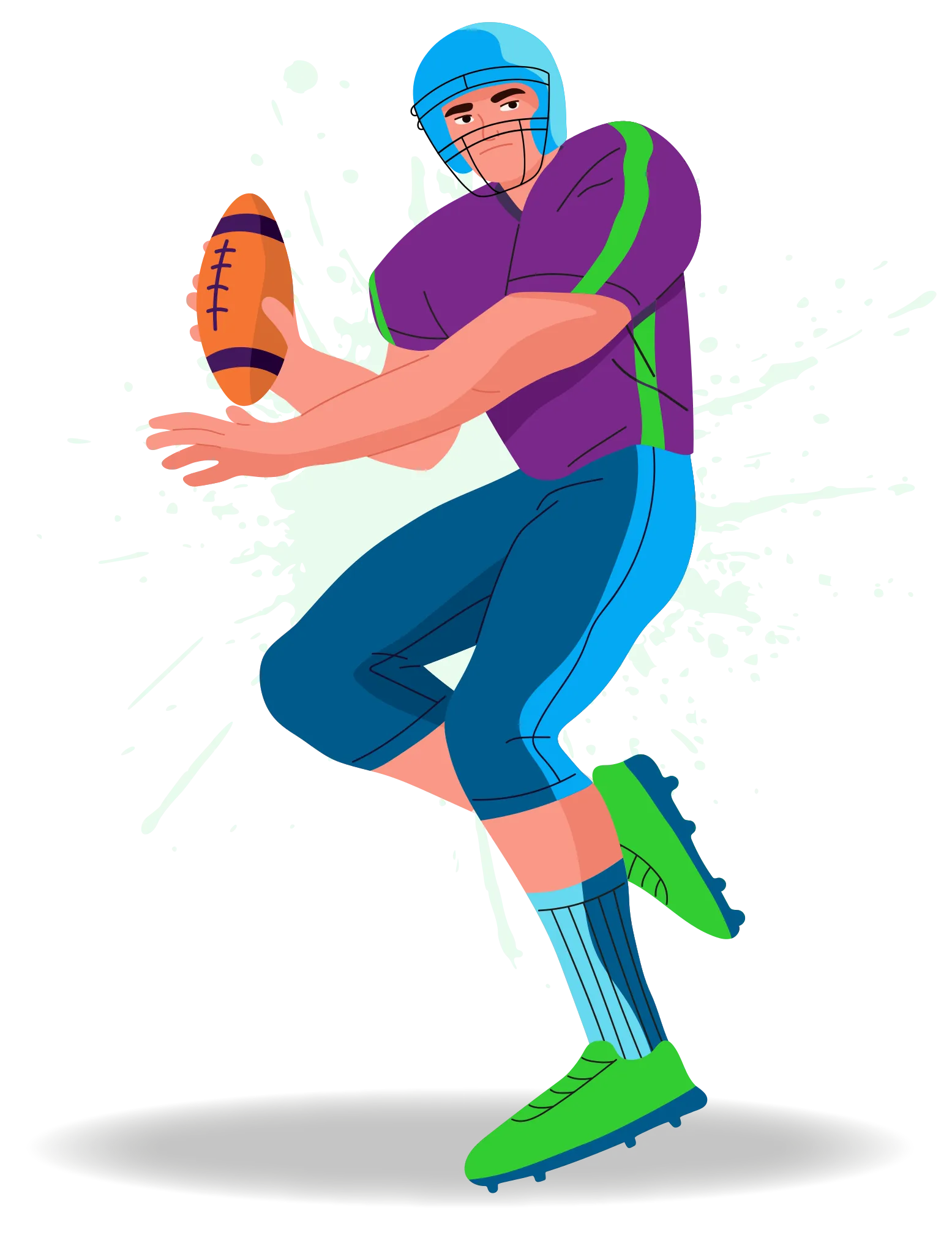 Un joueur de football.